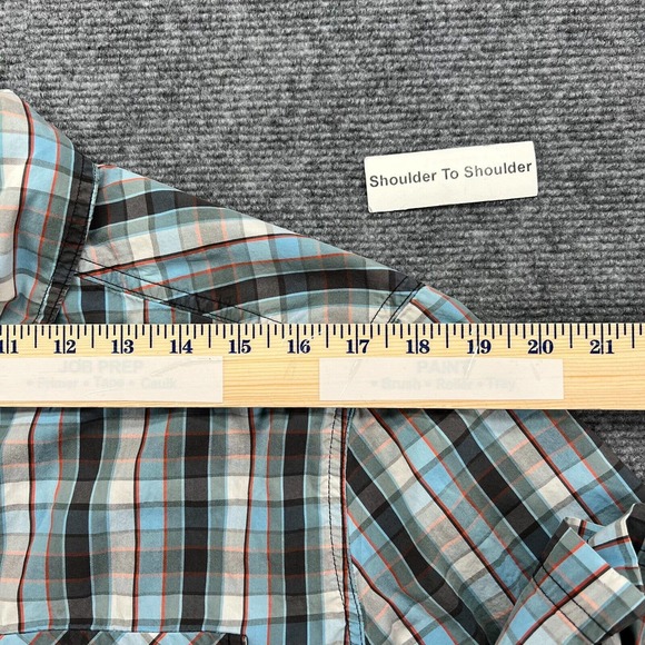 5.11 Tactical Single Flex Covert Snap Button Shirt Mens M Blue Plaid RAPIDraw - Picture 6 of 9